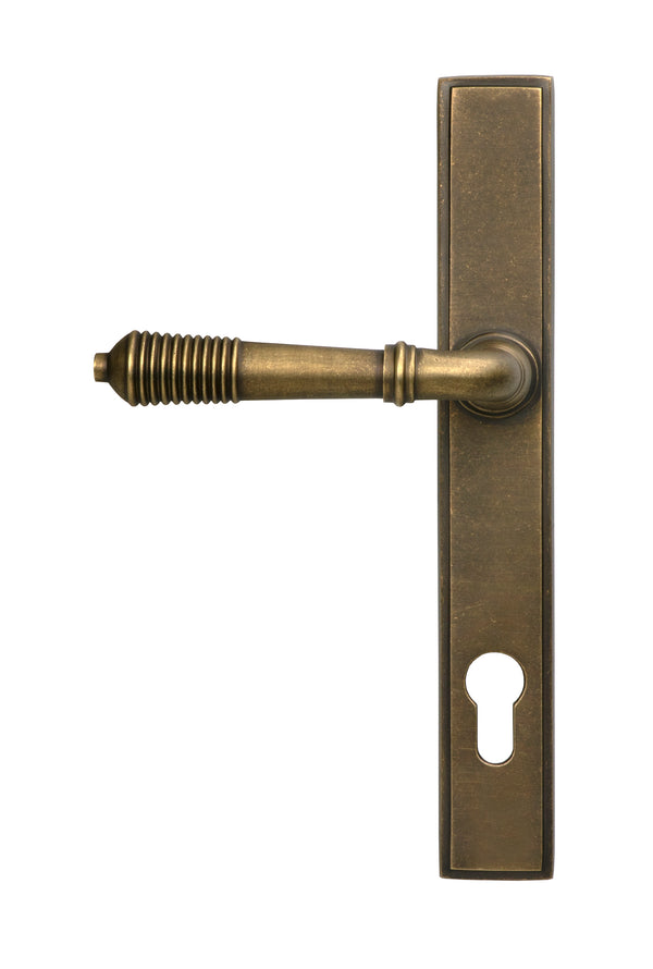 Reeded Slimline Lever Espag. Lock Set by From The Anvil