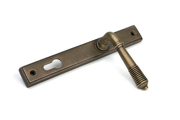 Reeded Slimline Lever Espag. Lock Set by From The Anvil