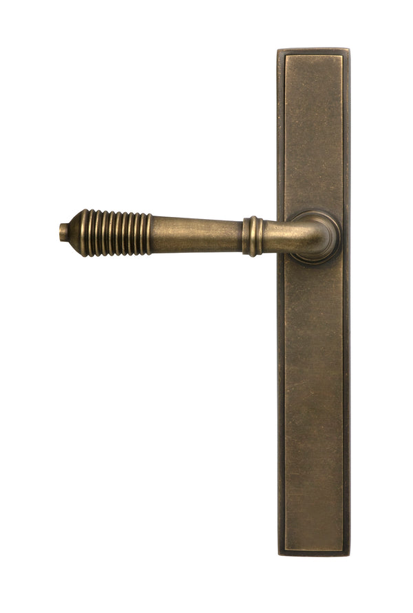 Reeded Slimline Lever Espag. Latch Set by From The Anvil