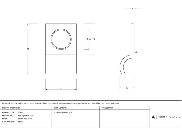 Rim Cylinder Pull by From The Anvil
