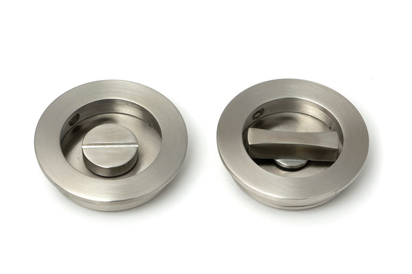 From The Anvil's Satin Marine SS (316) Plain Round Pull - Privacy Set