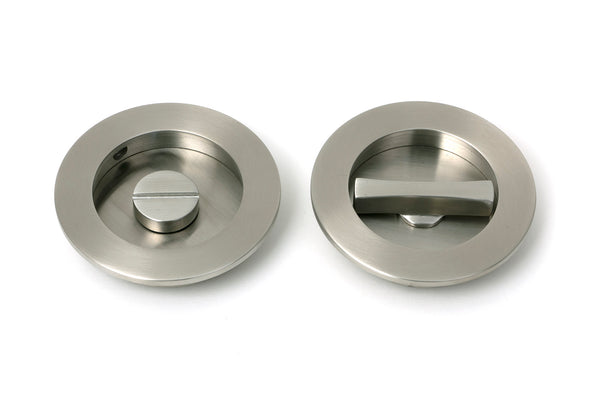 From The Anvil's Satin Marine SS (316) Plain Round Pull - Privacy Set
