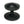 From The Anvil's Matt Black Art Deco Centre Door Knob