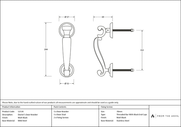 Doctors Door Knocker by From The Anvil