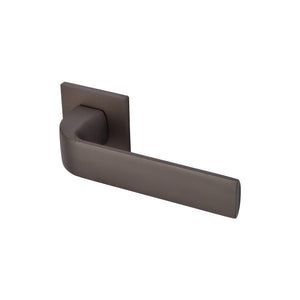 Lisbon Door Handle on Square Rose by M Marcus - Heritage Brass