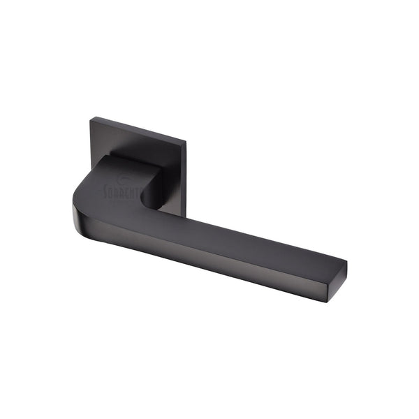 Porto Door Handle on Square Rose by M Marcus - Heritage Brass