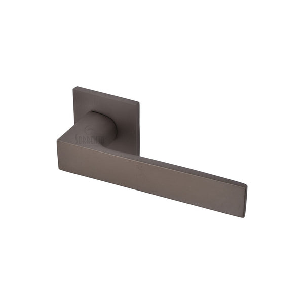 Barcelona Door Handle on Square Rose by M Marcus - Heritage Brass