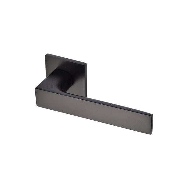 Barcelona Door Handle on Square Rose by M Marcus - Heritage Brass
