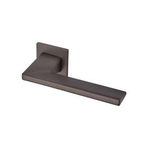 Seville Door Handle on Square Rose by M Marcus - Heritage Brass