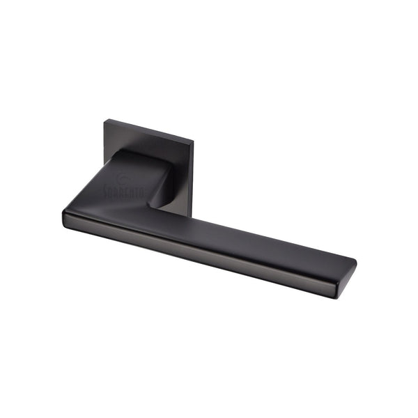 Seville Door Handle on Square Rose by M Marcus - Heritage Brass