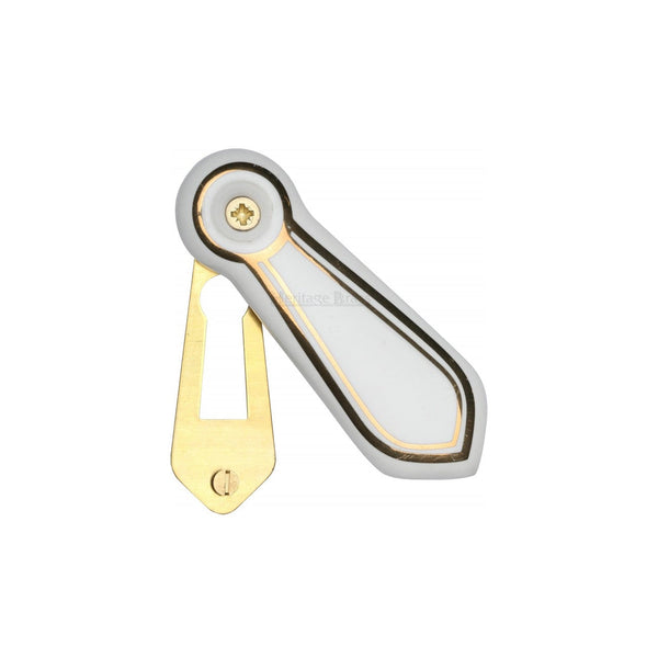 Covered Escutcheon Gold Line - Porcelain