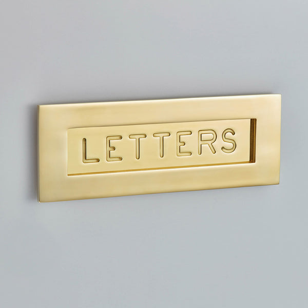 Croft Ironmongery, Letter Plate, Engraved Letters-6355, Exterior Hardware, Letterplates