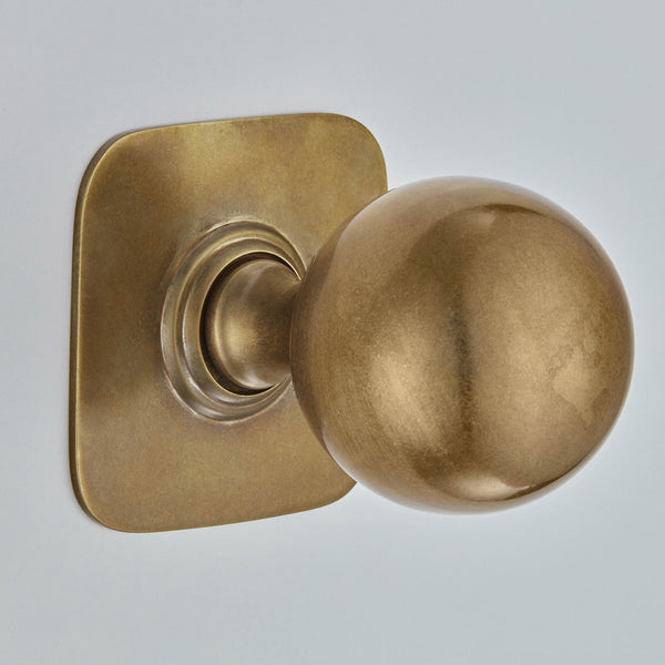 Croft - Ball Centre Door knob with Square Rose 6406 by Croft Ironmongery
