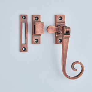 Croft Ironmongery, Monkey Tail Casement Fastener - Weatherseal M.P.-6471W, Window Hardware, Casement Fasteners