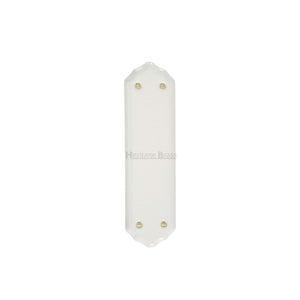 Shaped Fingerplate White Crackle - Porcelain