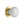 White Crackle Knob by M Marcus - Heritage Brass