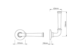 Croft - Grace Door Handle on Small Rose 7020 by Croft Ironmongery