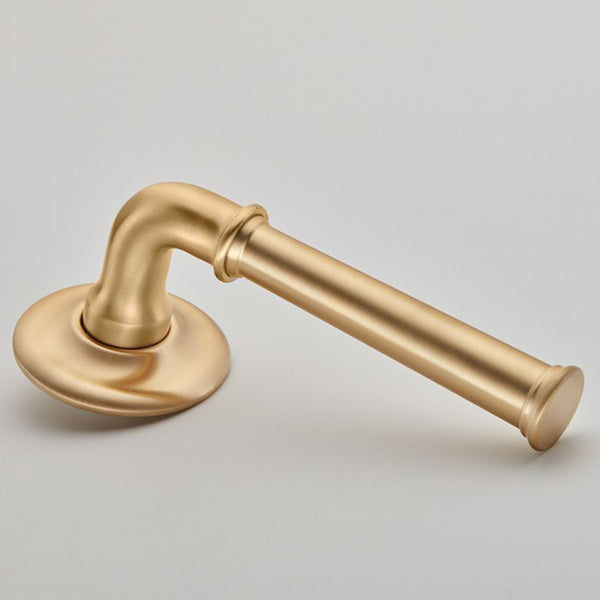 Croft - Grace Door Handle on Reeded Covered Rose 7020COV57C by Croft Ironmongery