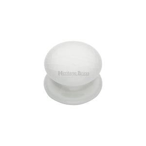 White Crackle Cabinet Knob - Porcelain - 32 mm
