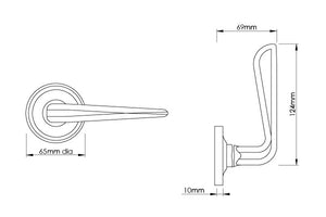 Croft - Celeste Lever on Round Rose - Face Fix 7220 by Croft Ironmongery