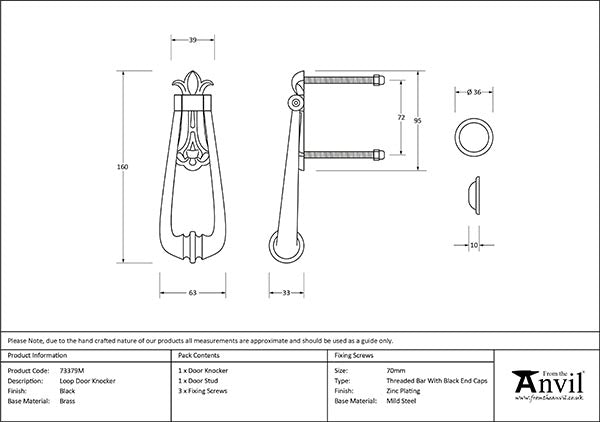 Black Loop Door Knocker