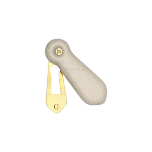 Covered Escutcheon Cream Crackle - Porcelain