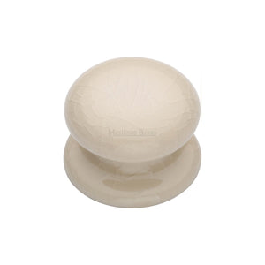 Porcelain Cabinet Knob Cream Crackle - Porcelain - 32 mm