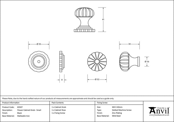 Flower Cabinet Knob by From The Anvil