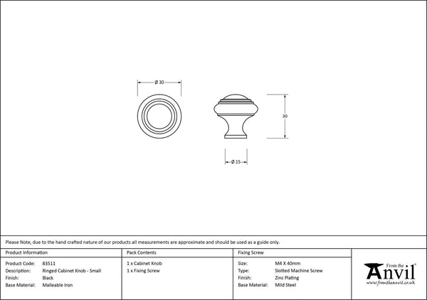 Ringed Cabinet Knob by From The Anvil
