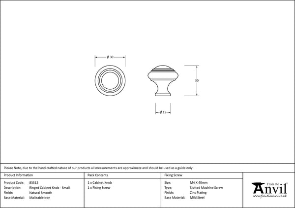 Ringed Cabinet Knob by From The Anvil