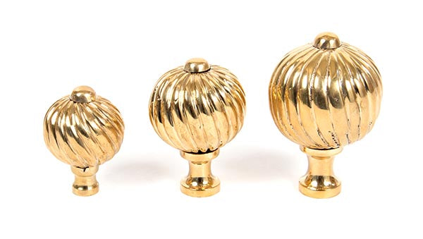 Polished Brass Spiral Cabinet Knob - Medium