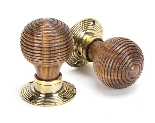 From The Anvil, Rosewood & Beehive Mortice/Rim Knob Set, Door Knobs, Mortice Knobs