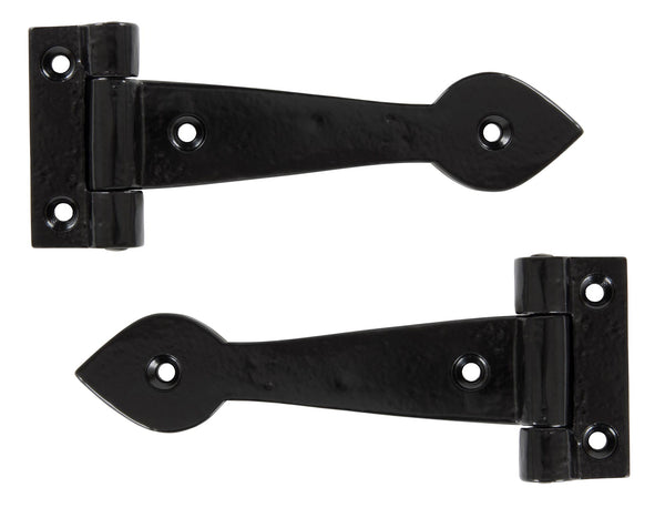 Black Cast T Hinge (pair)