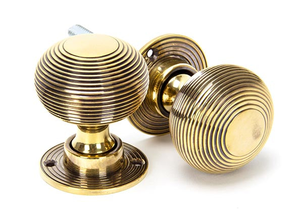 From The Anvil, Heavy Beehive Mortice/Rim Knob Set, Door Knobs, Mortice Knobs