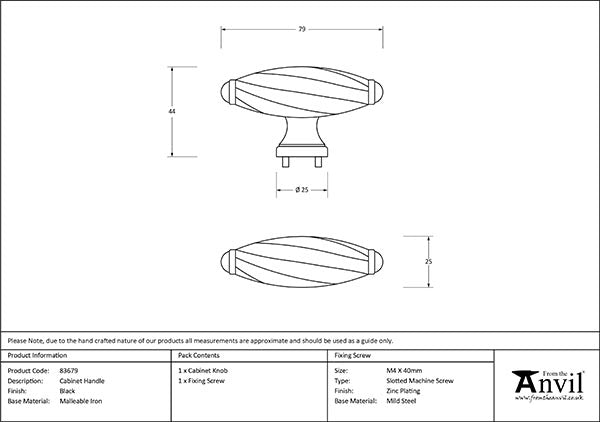 Black Cabinet Handle