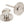 From The Anvil's Polished Nickel Round Thumbturn Set
