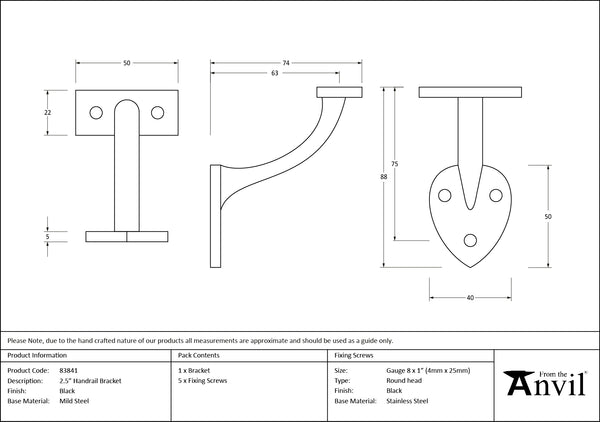 Handrail Bracket by From The Anvil
