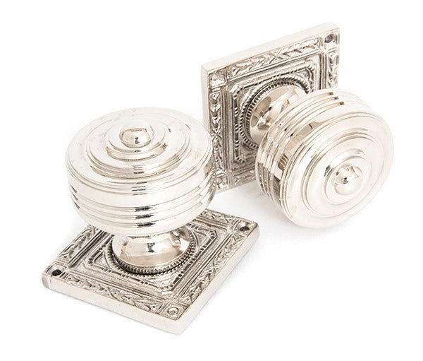 Polished Nickel Tewkesbury Square Mortice Knob Set