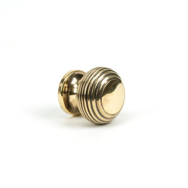 Aged Brass Beehive Cabinet Knob 30mm