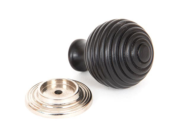 Ebony and PN Beehive Cabinet Knob 38mm