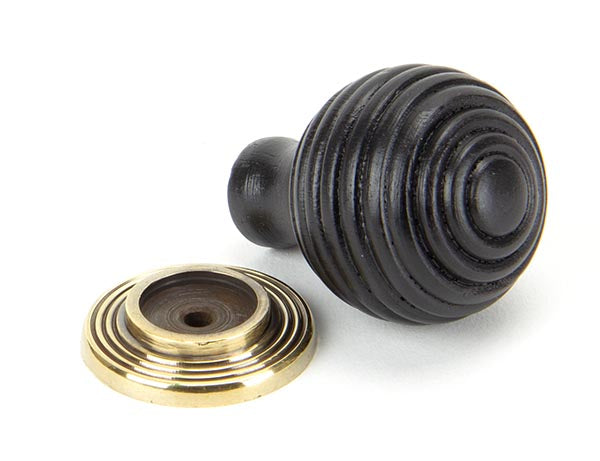 Ebony and AB Beehive Cabinet Knob 35mm