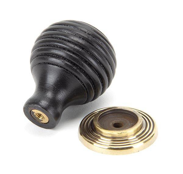 Ebony and AB Beehive Cabinet Knob 35mm