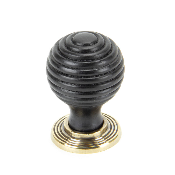 From The Anvil's Ebony Wooden Beehive Cabinet Knob