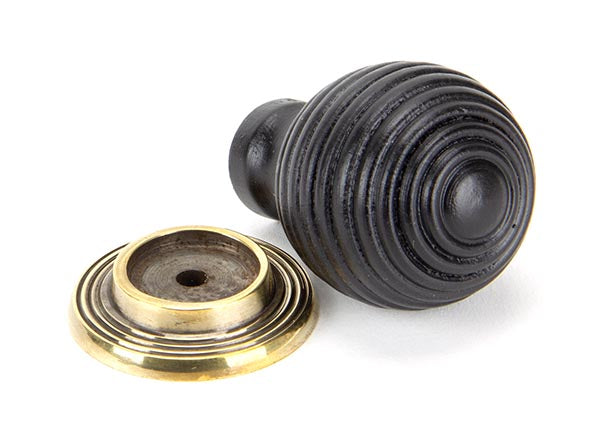 Ebony and AB Beehive Cabinet Knob 38mm