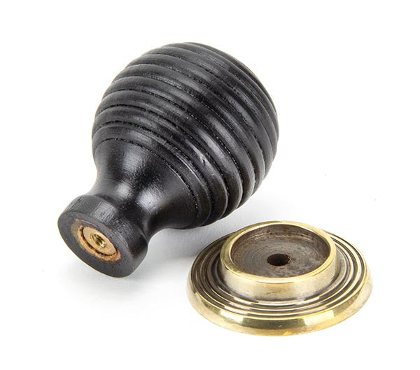 Ebony and AB Beehive Cabinet Knob 38mm