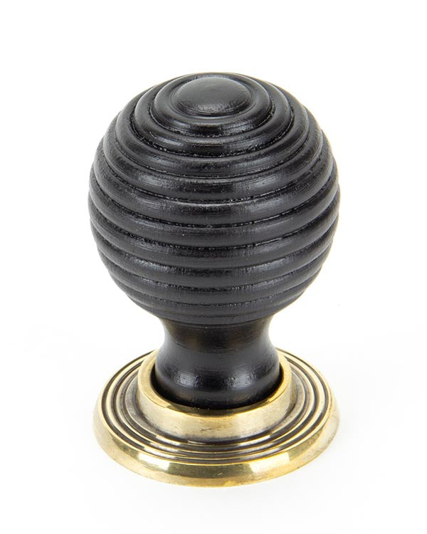 From The Anvil, Ebony and AB Beehive Cabinet Knob 38mm, Cabinet Hardware, Cabinet Knobs