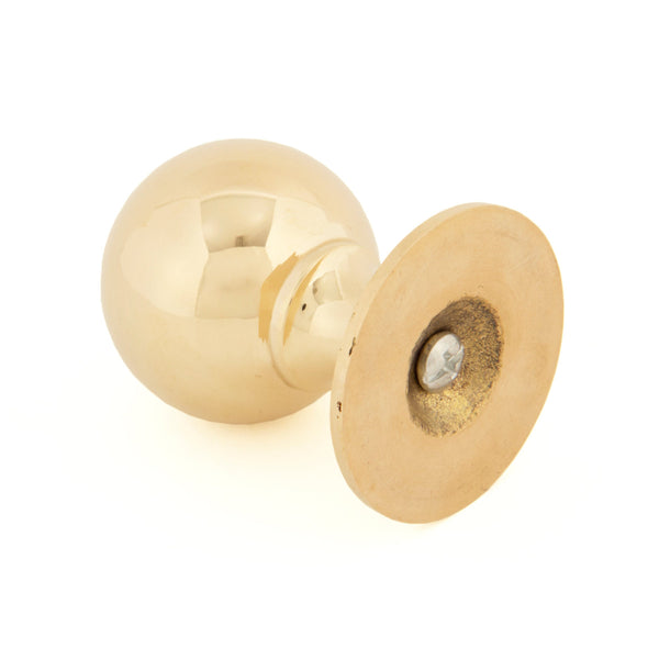 Polished Brass Ball Cabinet Knob 39mm
