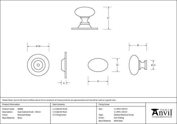 Oval Cabinet Knob by From The Anvil