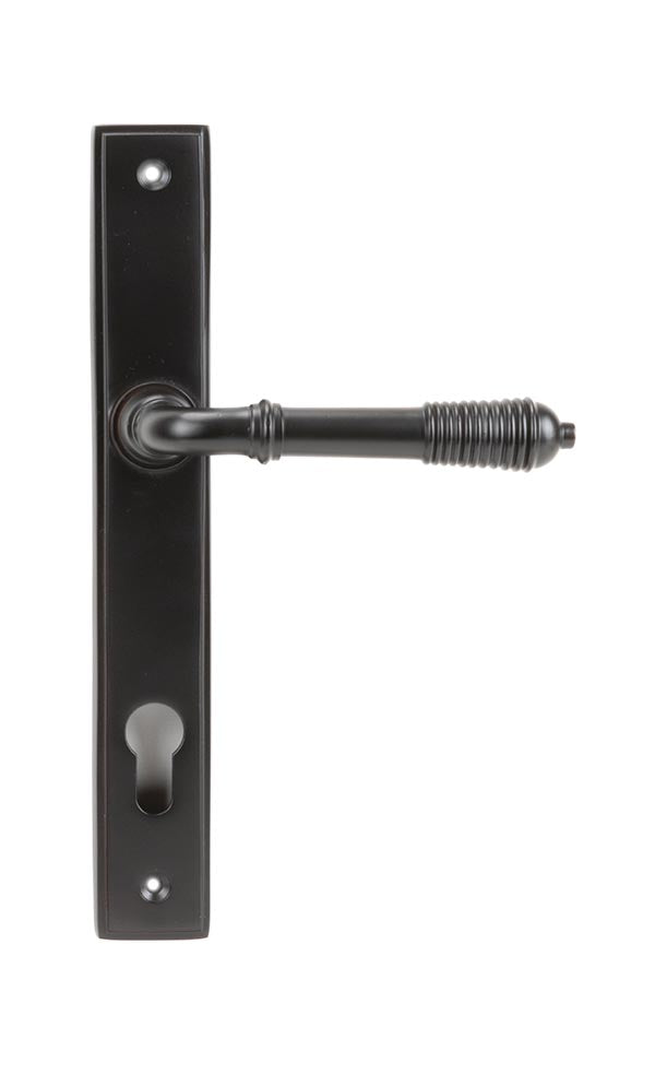 From The Anvil, Reeded Slimline Lever Espag. Lock Set, Door Handles, Espagnolette