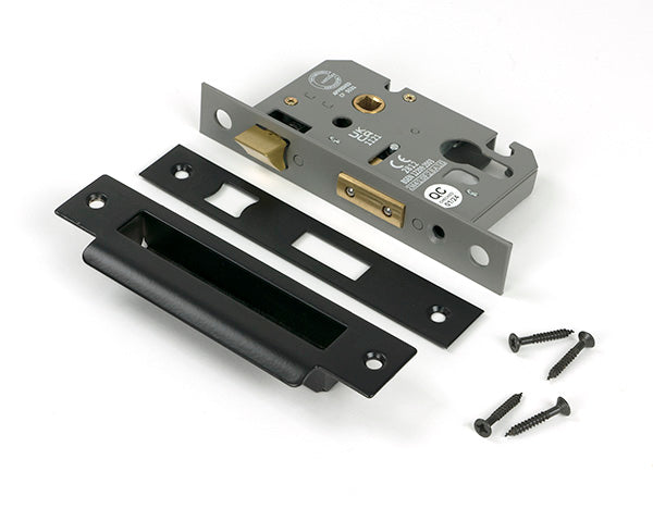 Black 2½" Euro Profile Sash Lock